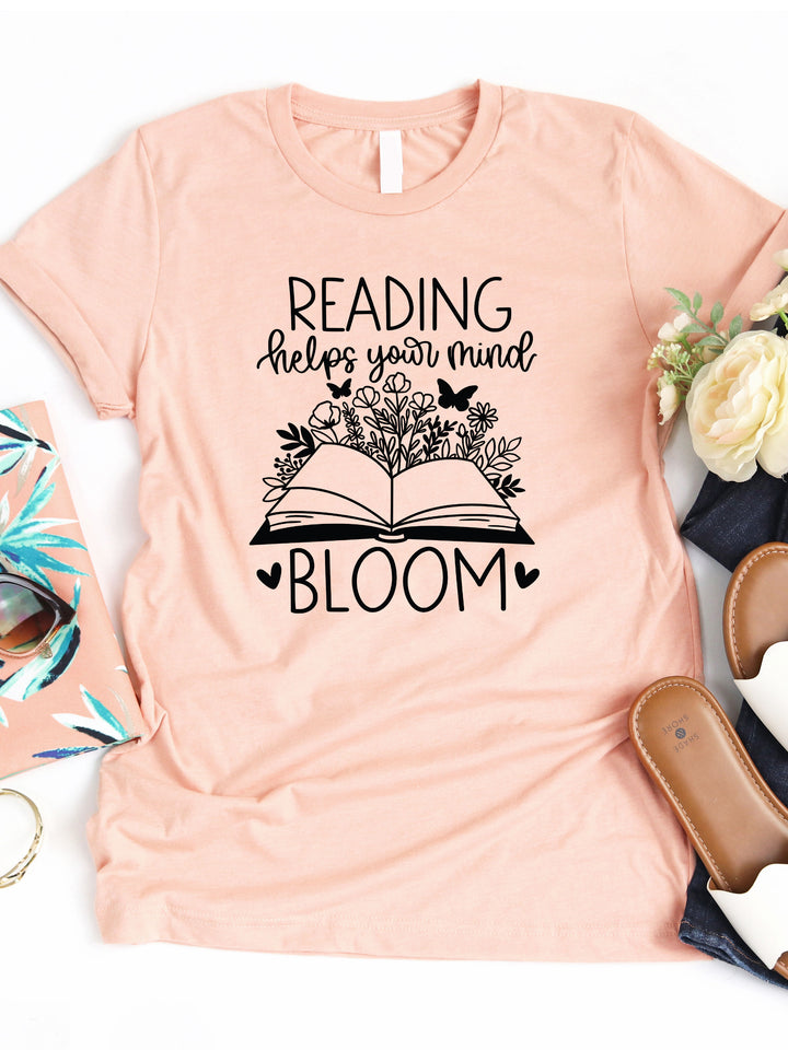 Reading helps your mind bloom Graphic Tee