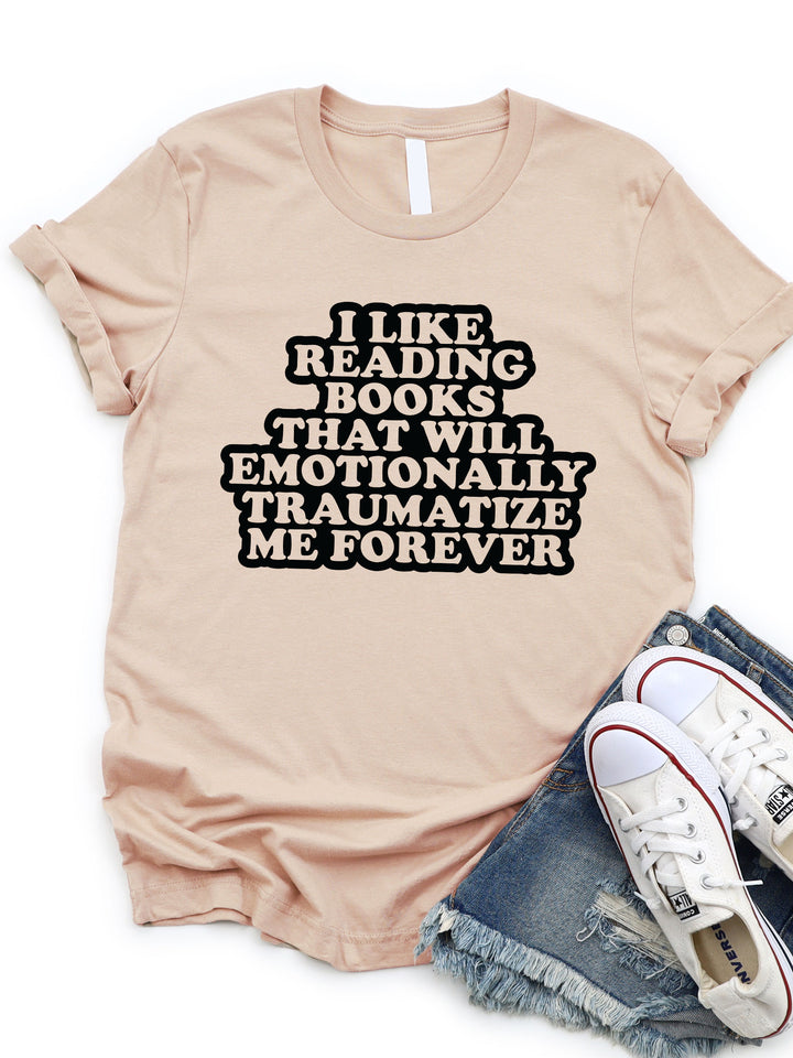 Emotionally Traumatic Books Graphic Tee