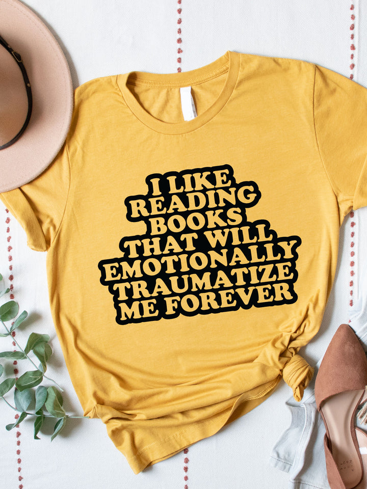 Emotionally Traumatic Books Graphic Tee