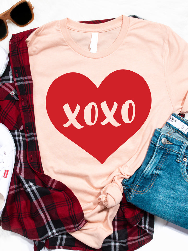 Red Heart XOXO Graphic Tee