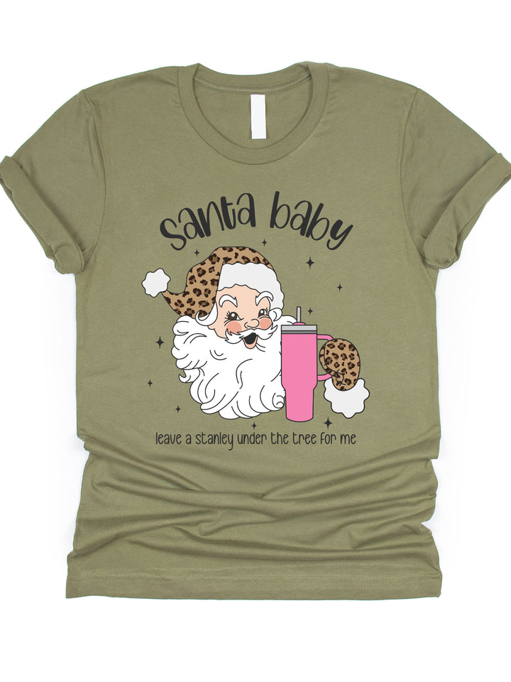 Leave a Stanley under the tree Boujee Santa Baby Graphic Tee