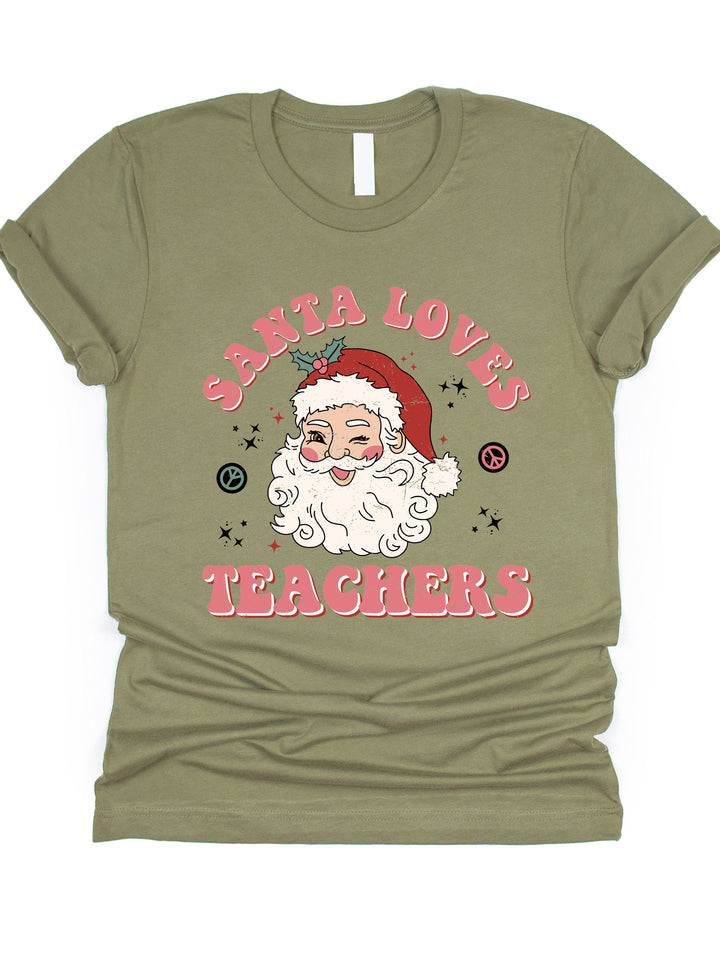 Santa Loves Teachers Graphic Tee
