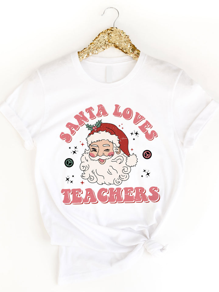 Santa Loves Teachers Graphic Tee
