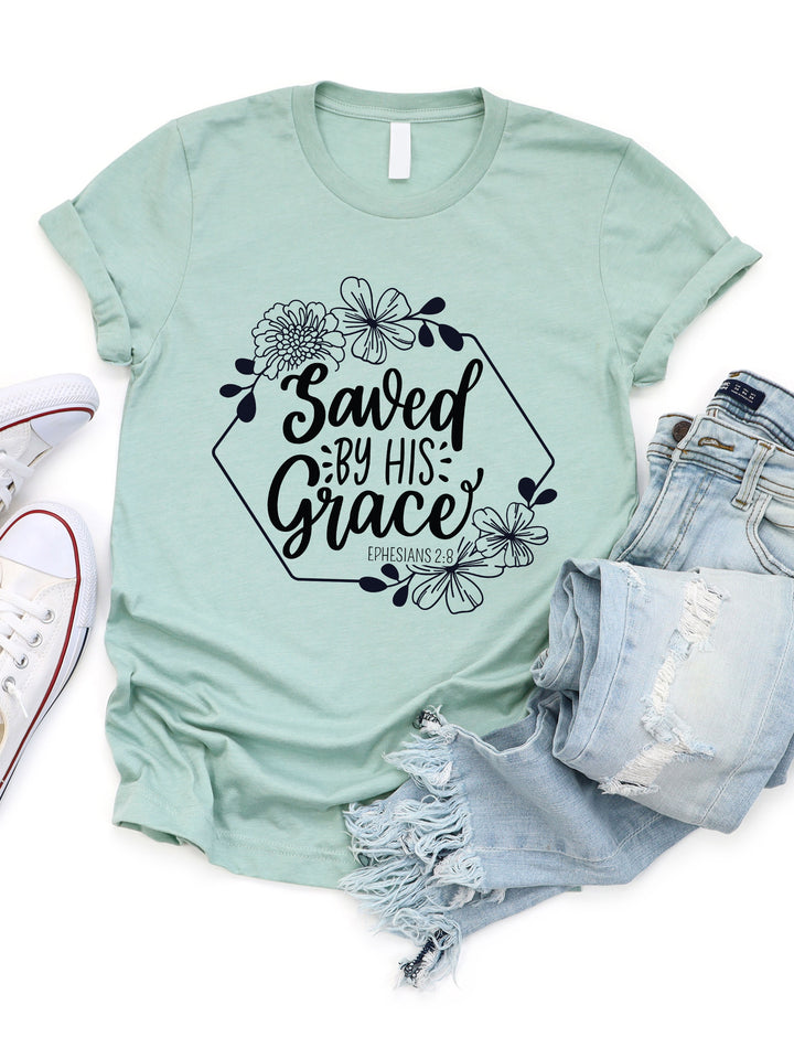 Saved By Grace Graphic Tee