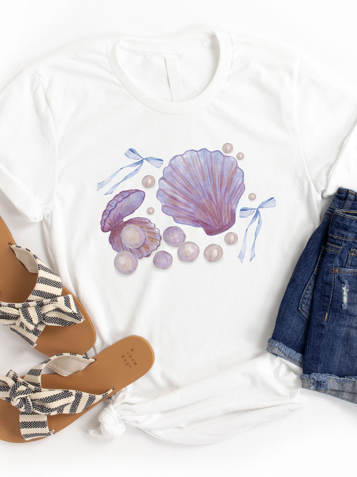Pearls and Bows Coquette Graphic Tee