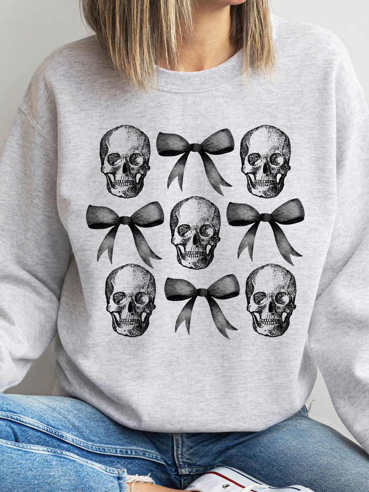 Skulls And Bows Graphic Sweatshirt