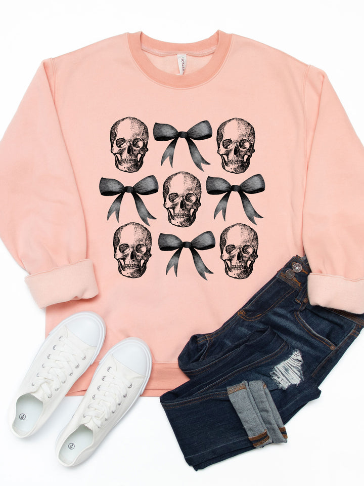 Skulls And Bows Graphic Sweatshirt