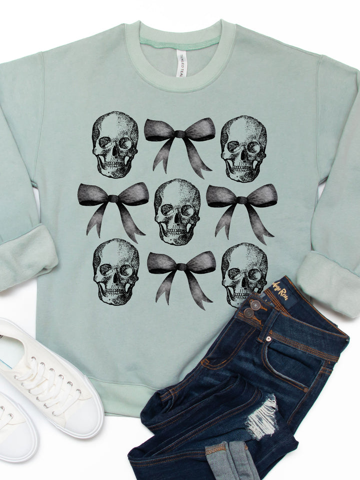 Skulls And Bows Graphic Sweatshirt