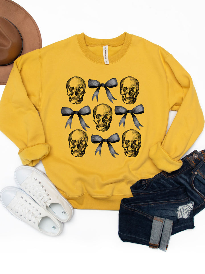 Skulls And Bows Graphic Sweatshirt