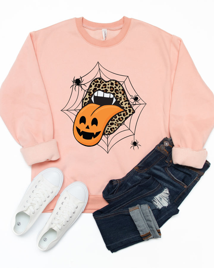 Spooky Tongue Graphic Sweatshirt