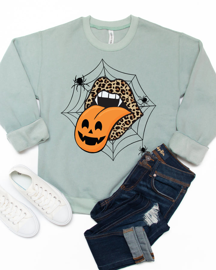 Spooky Tongue Graphic Sweatshirt