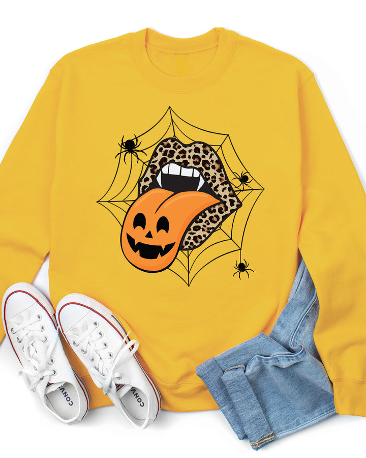 Spooky Tongue Graphic Sweatshirt
