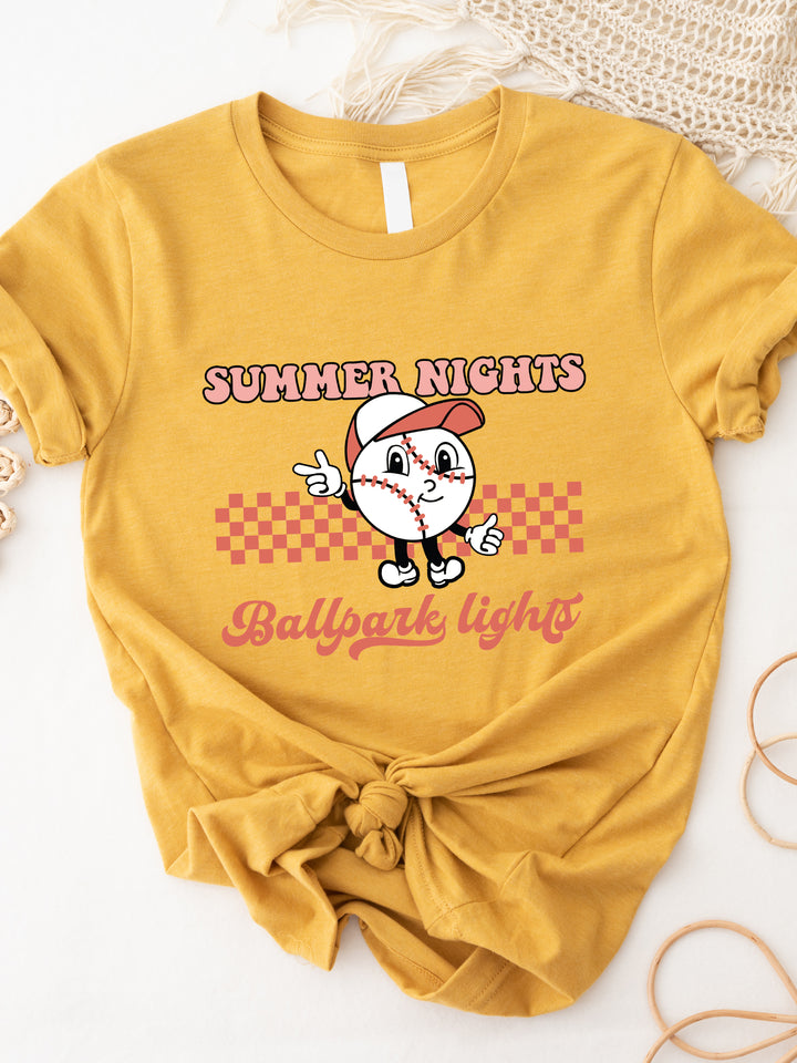 Summer Baseball Nights Graphic Tee
