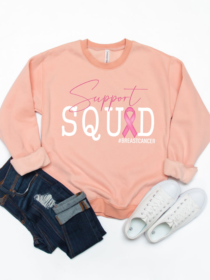 Support Squad #breastcancer Graphic Sweatshirt