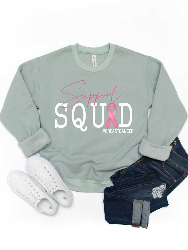 Support Squad #breastcancer Graphic Sweatshirt