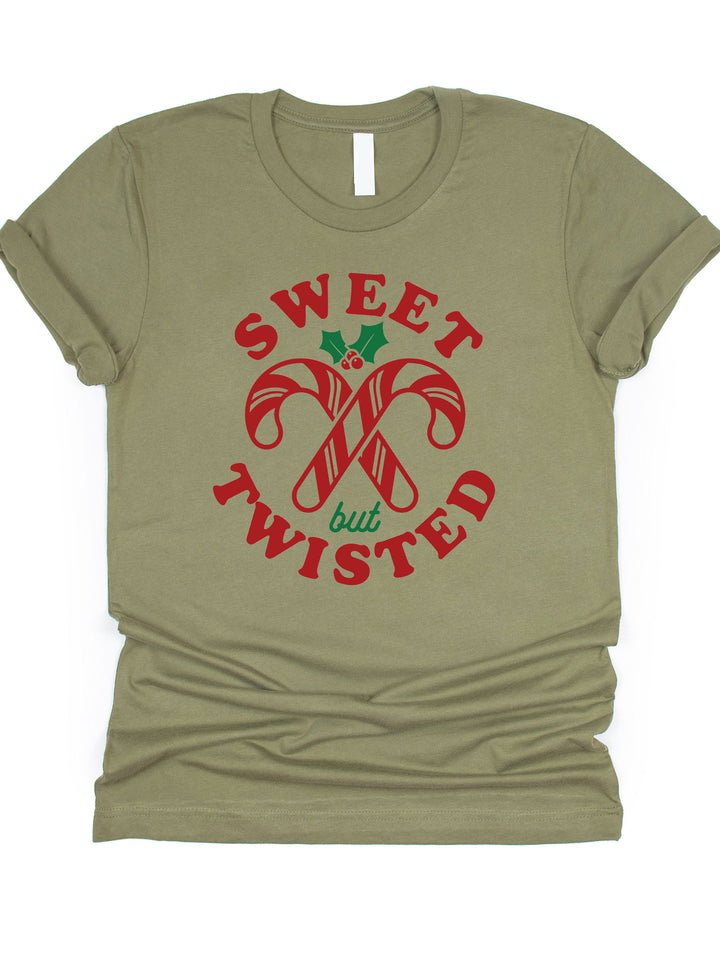 Sweet But Twisted Candy Cane Graphic Tee