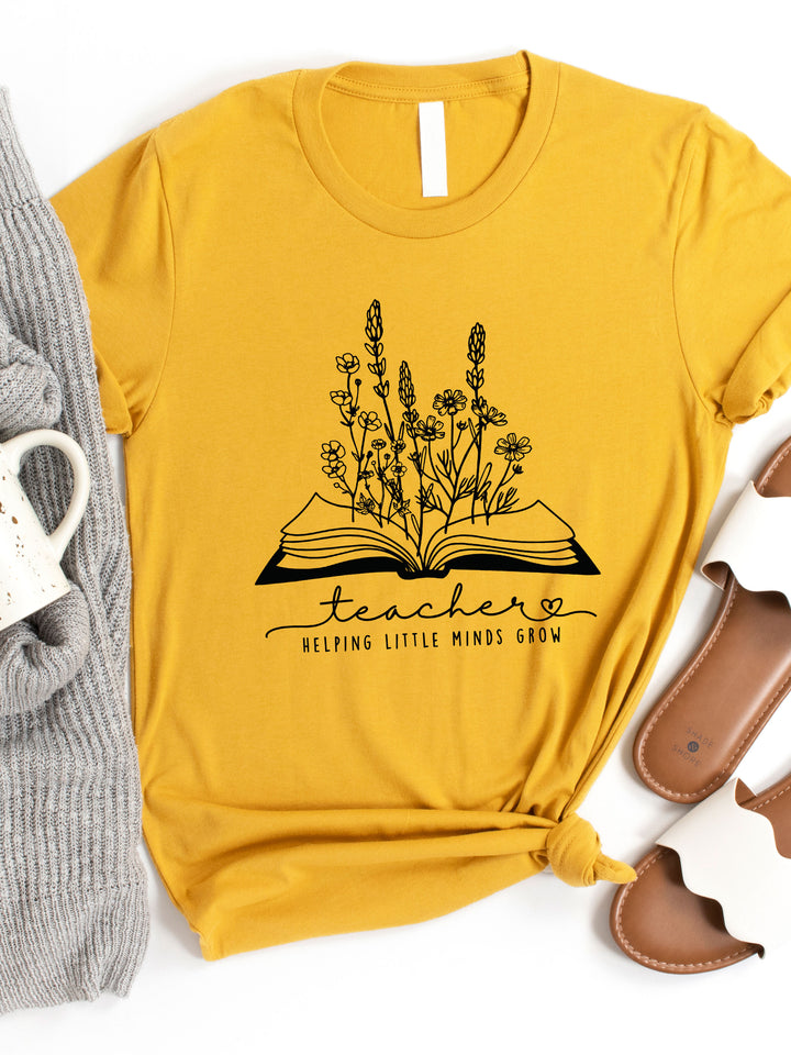 Teacher Helping Little Minds Grow Graphic Tee