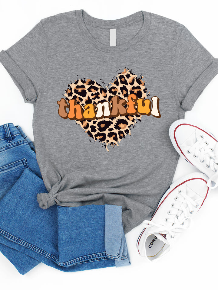 Thankful Cheetah Hearts Graphic Tee