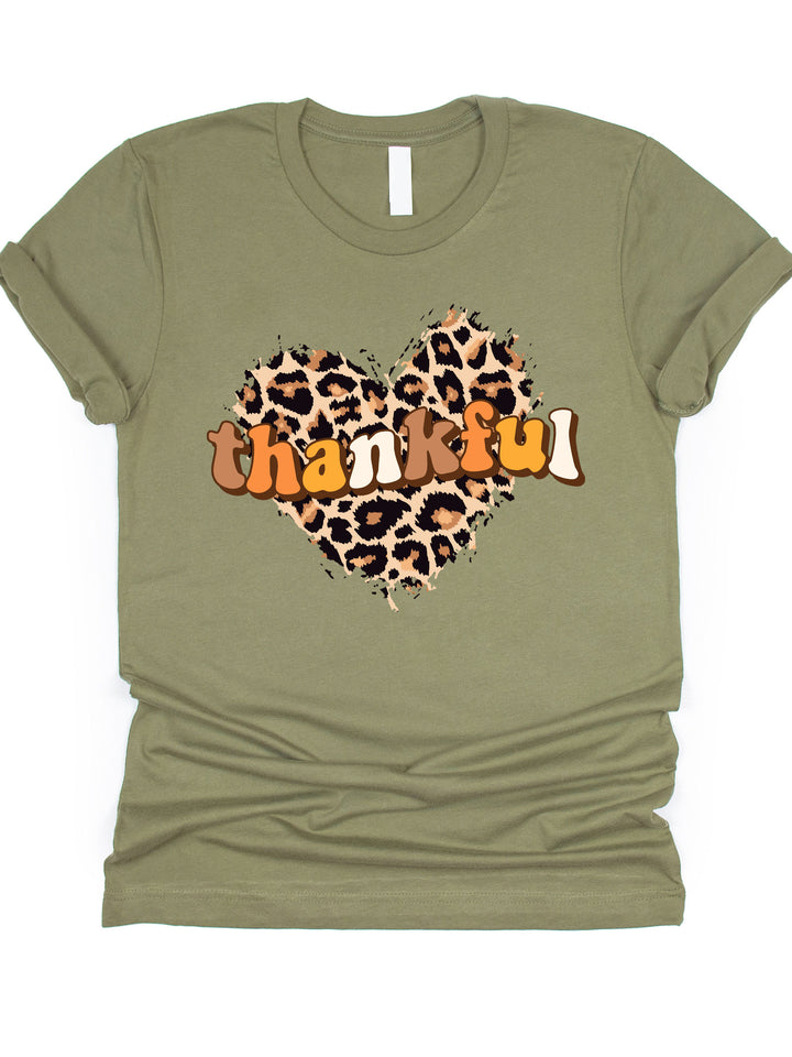 Thankful Cheetah Hearts Graphic Tee