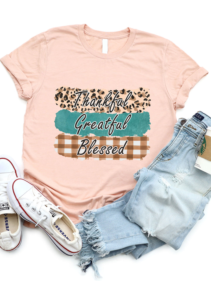 Thankful Grateful Blessed - Graphic Tee