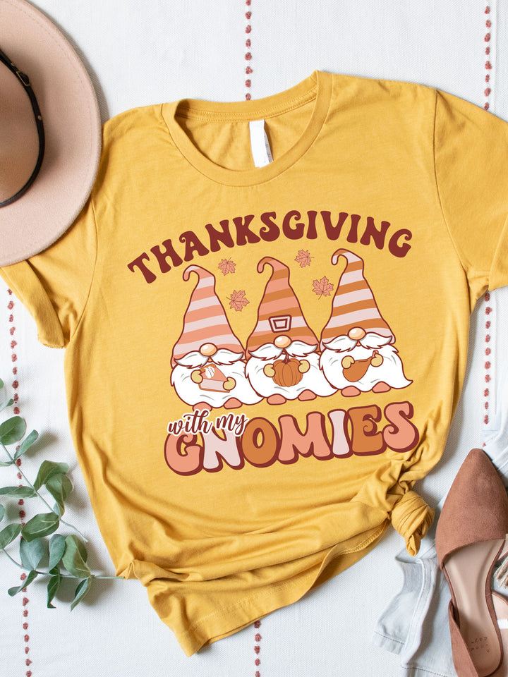 Thanksgiving With My Gnomies Graphic Tee