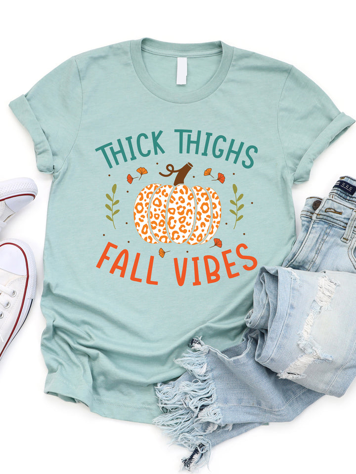 Thick Thighs Fall Vibes Graphic Tee