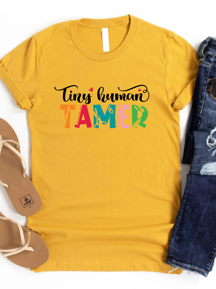Tiny Human Tamer Teacher Graphic Tee