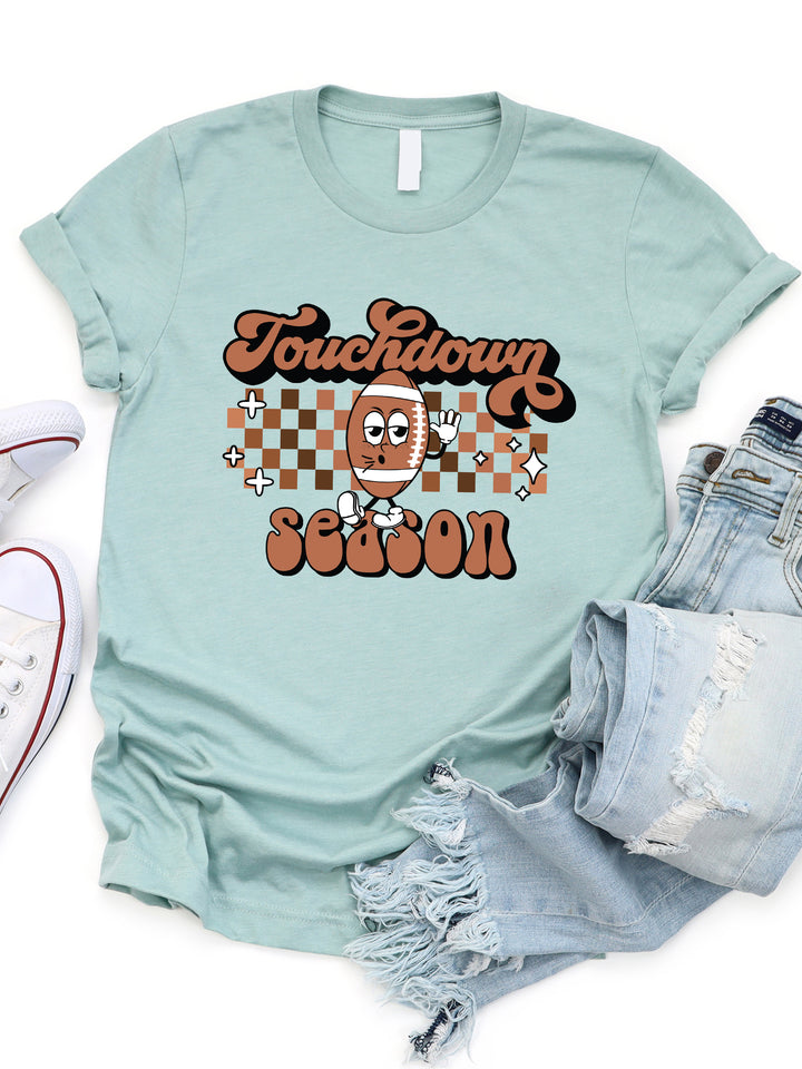 Touchdown Season Checkered Graphic Tee