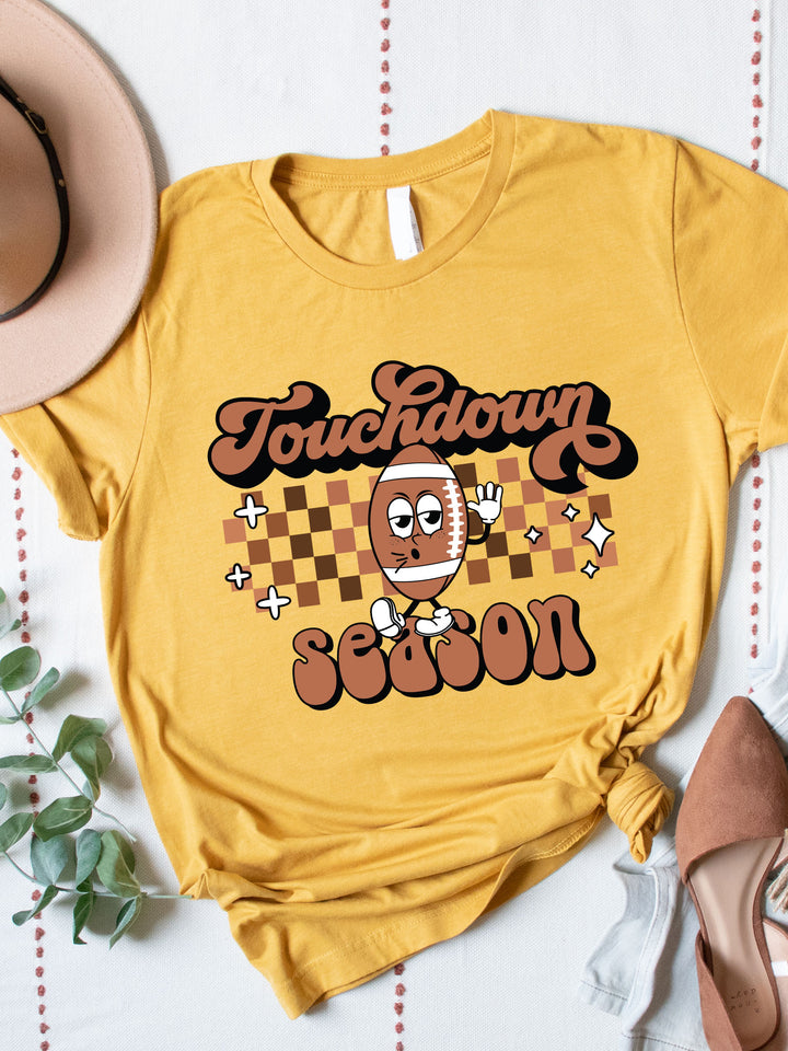 Touchdown Season Checkered Graphic Tee