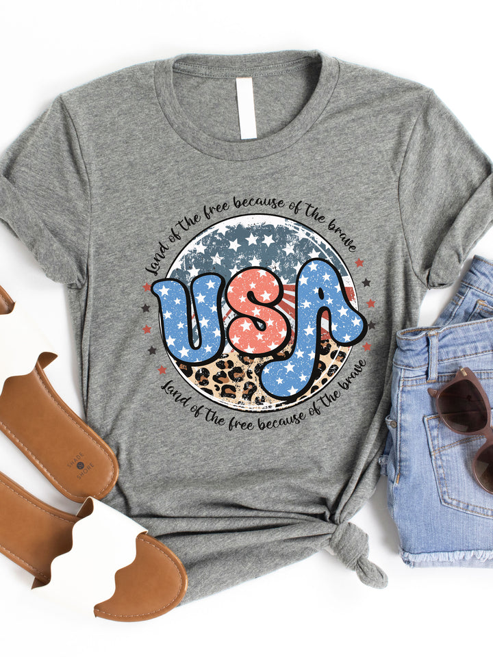 Land of the Free USA Graphic Tee