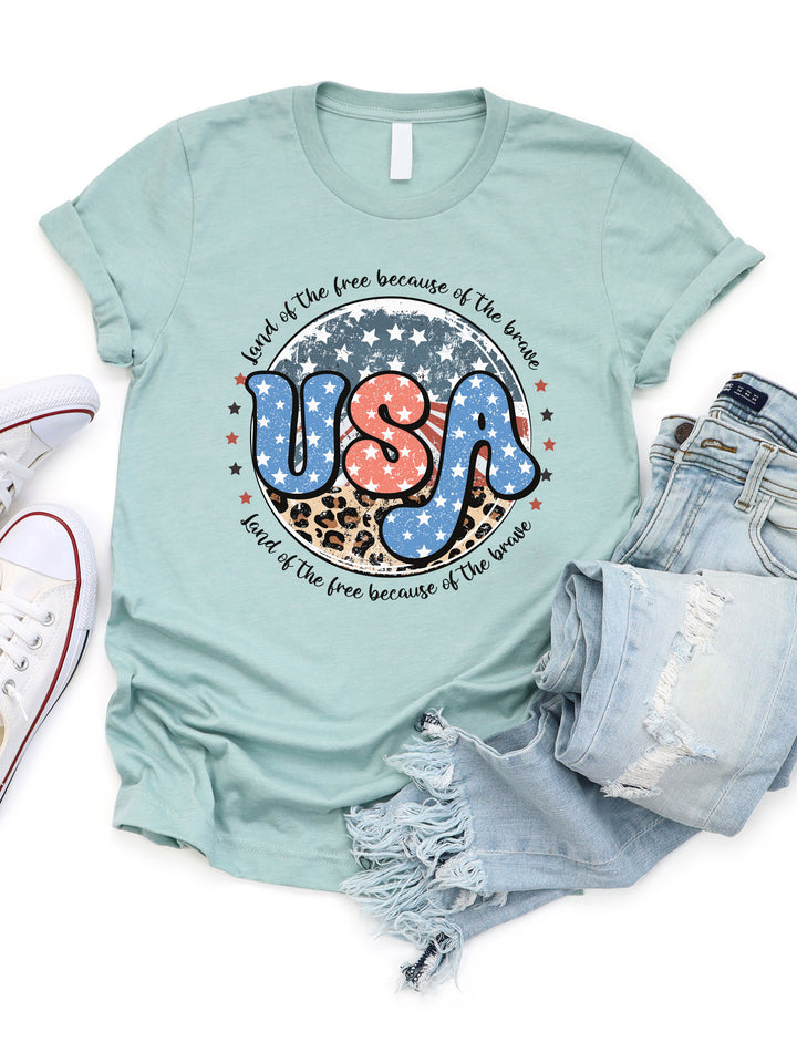 Land of the Free USA Graphic Tee