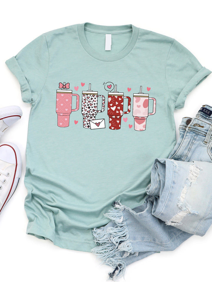 Valentine Stanley Cups Graphic Tee