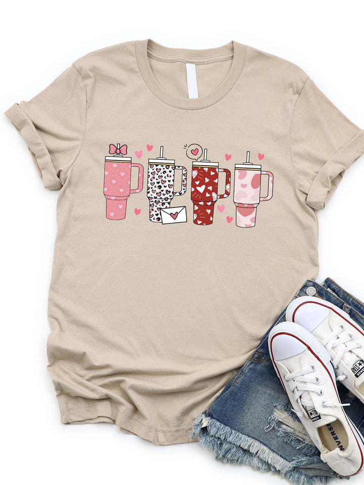 Valentine Stanley Cups Graphic Tee