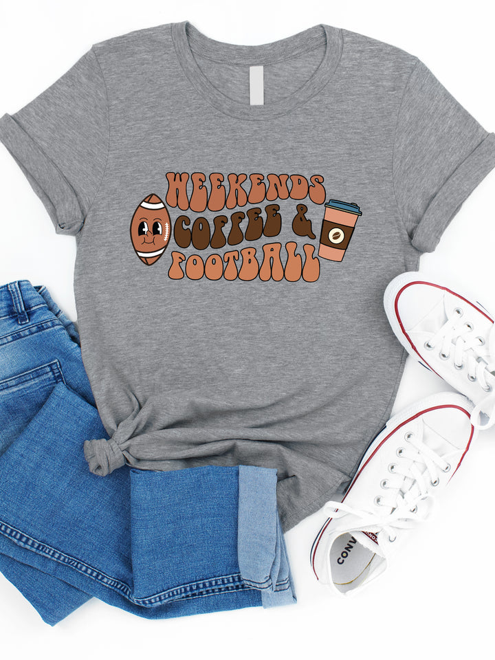 Weekends, Coffee, & Football Graphic Tee