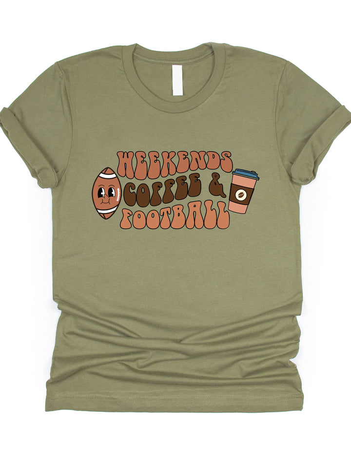 Weekends, Coffee, & Football Graphic Tee
