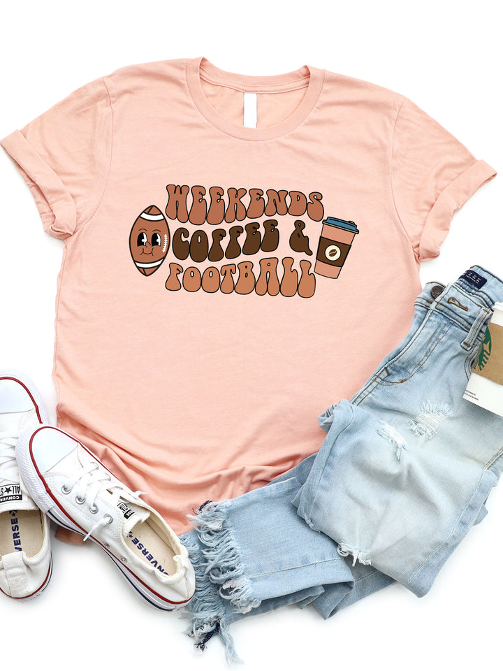 Weekends, Coffee, & Football Graphic Tee