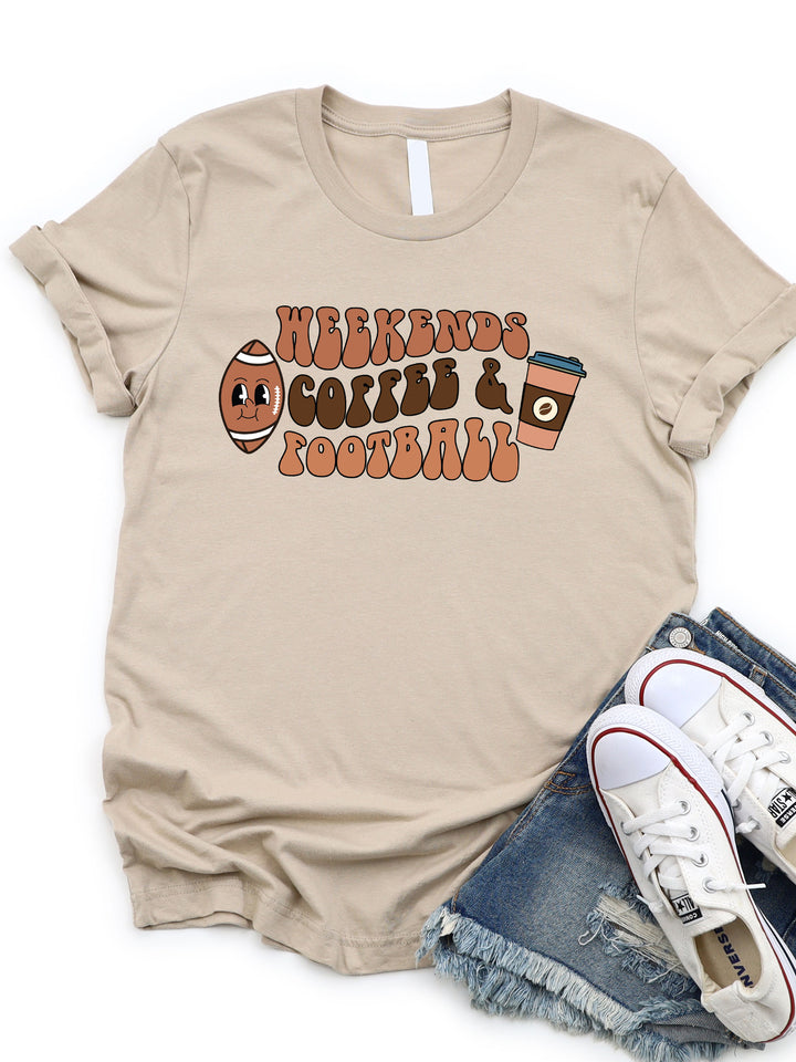 Weekends, Coffee, & Football Graphic Tee