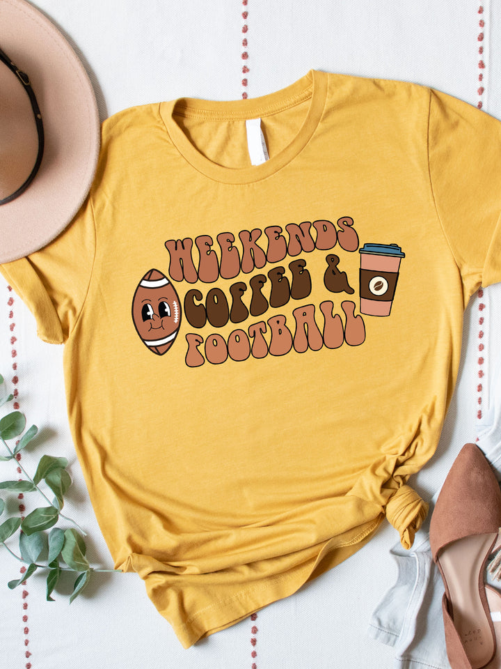 Weekends, Coffee, & Football Graphic Tee