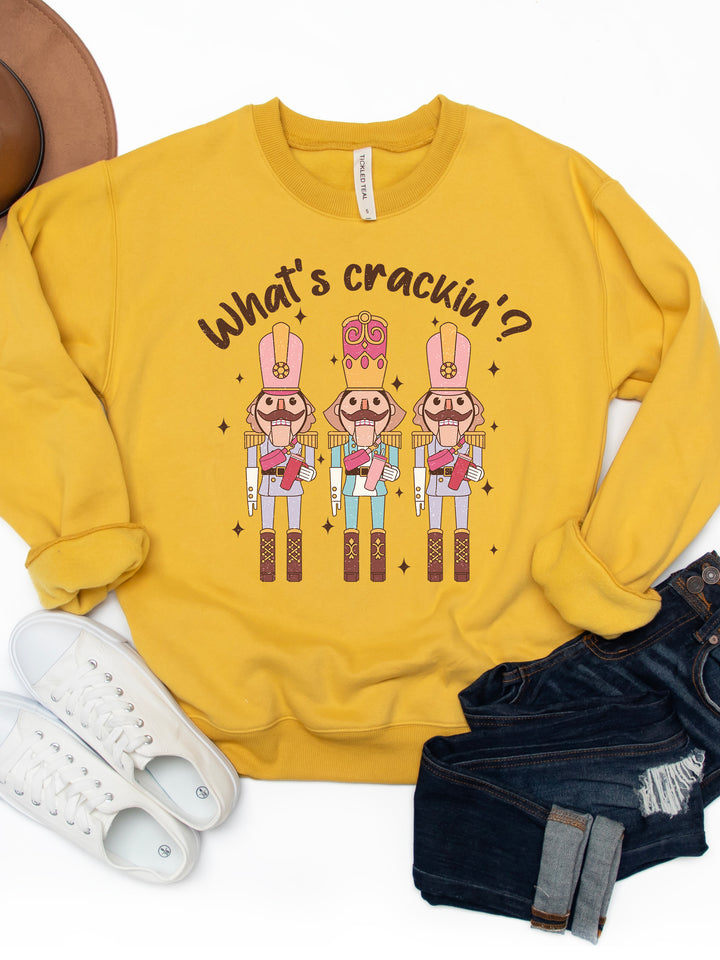 What's Crackin, 3 Stanley Nutcrackers - Graphic Sweatshirt