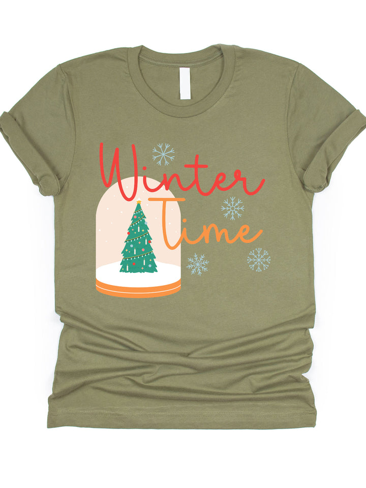 Winter Time Snow Globe Graphic Tee