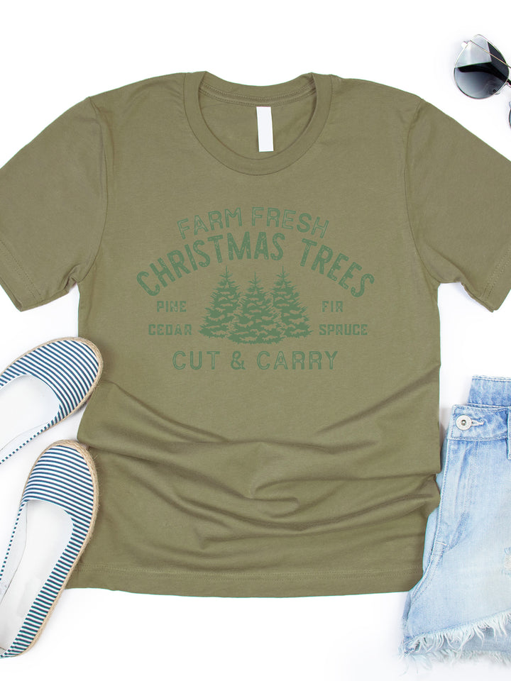 Farm Fresh Christmas Trees Graphic Tee