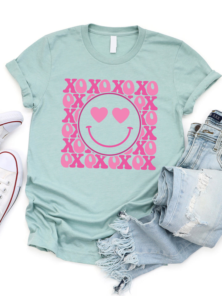 Xoxo Smiley Face Graphic Tee