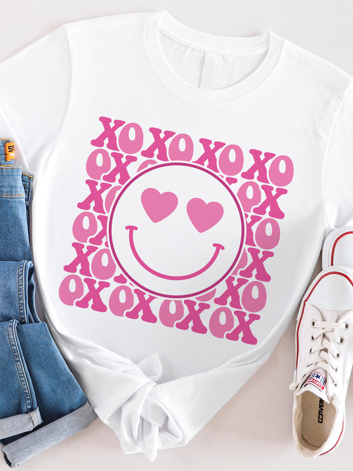 Xoxo Smiley Face Graphic Tee