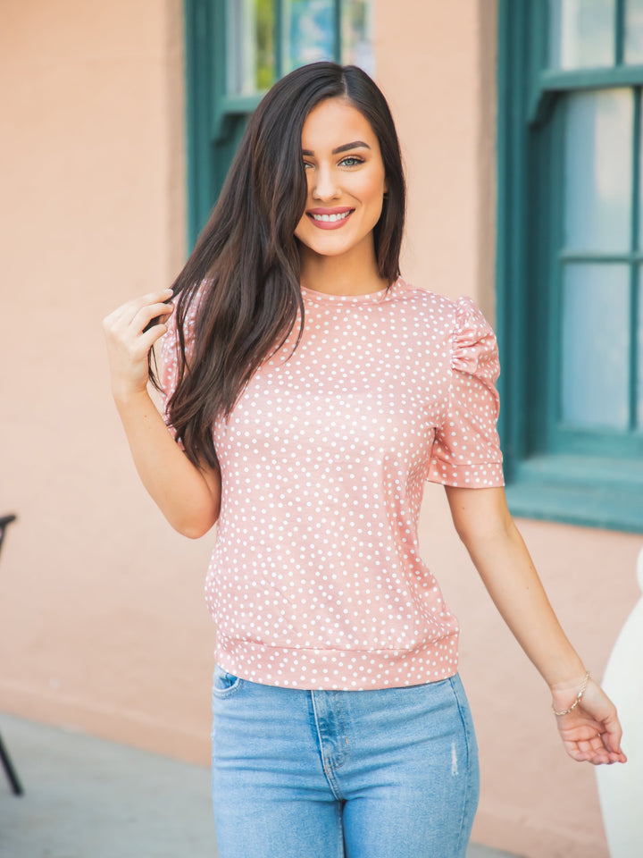 Puff Sleeve Animal Print Elara Top
