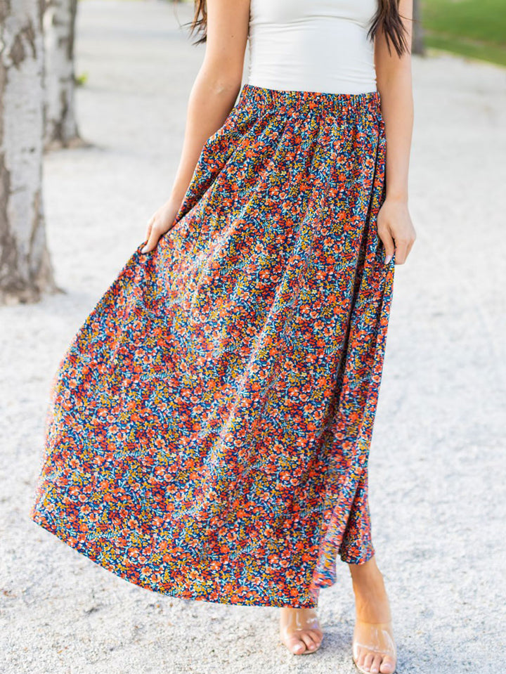 Lovely Floral Maxi Skirt
