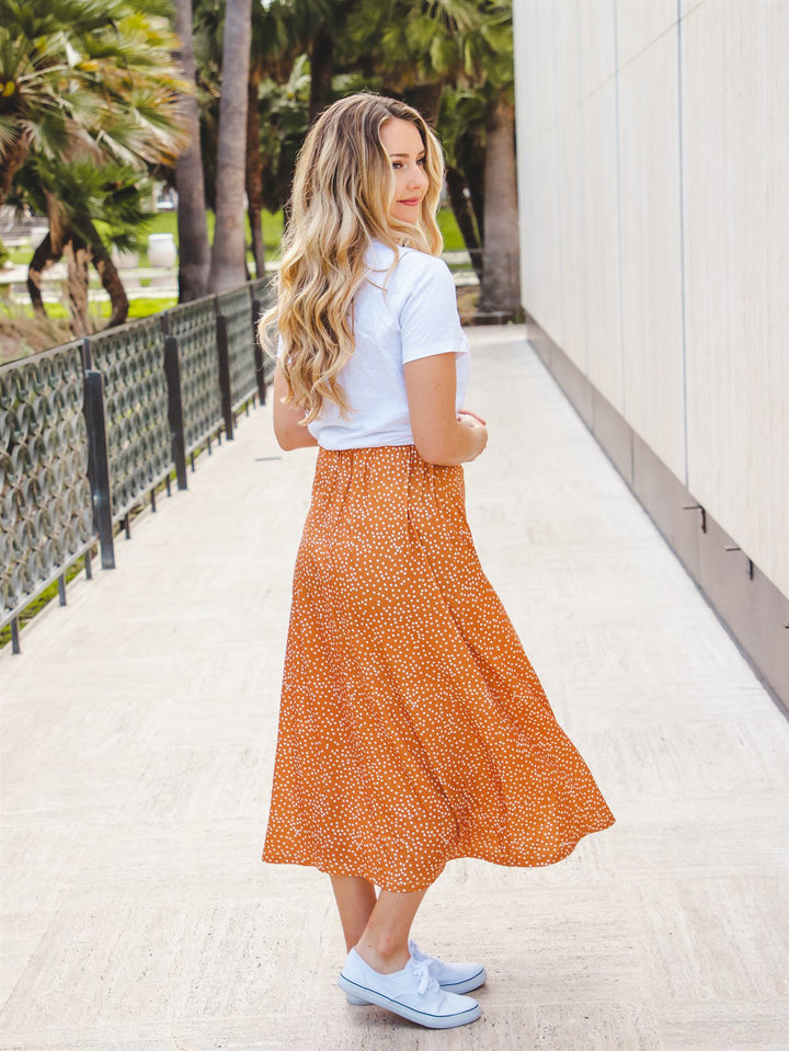 Ruched Detail Midi Annabelle Skirt