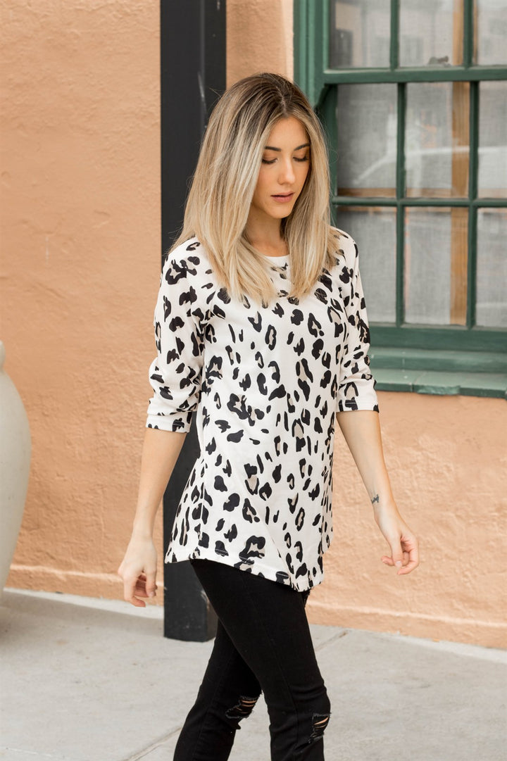 The Beth Top -3/4 Sleeve - Tickled Teal LLC