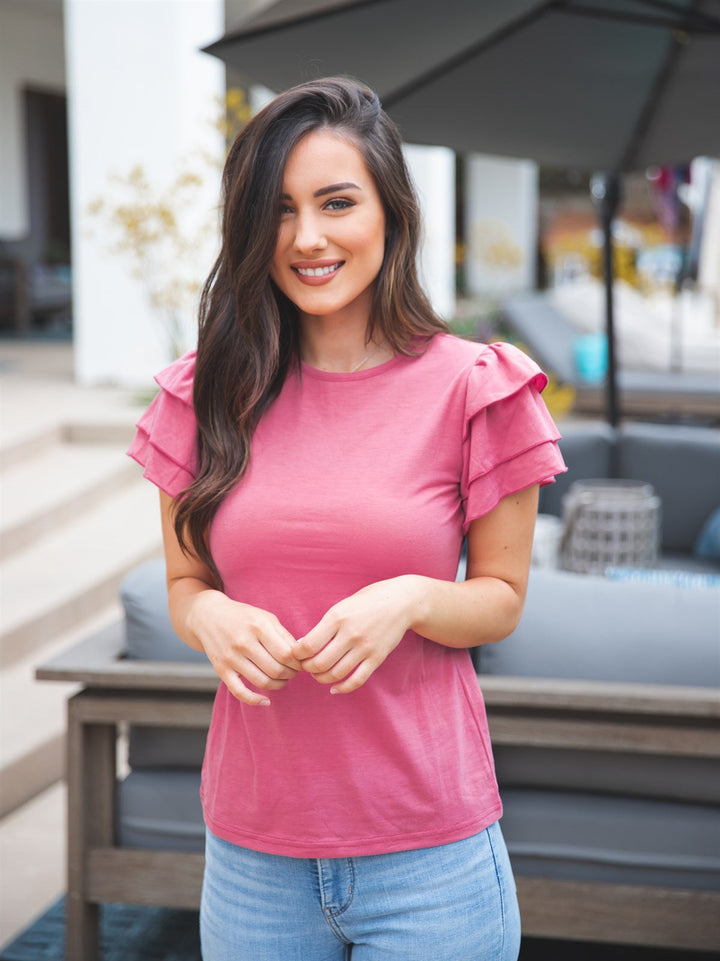 Ruffle Sleeve Rebekah Top