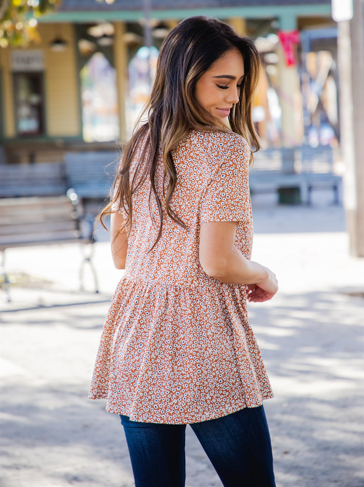 Opal Peplum Floral Top