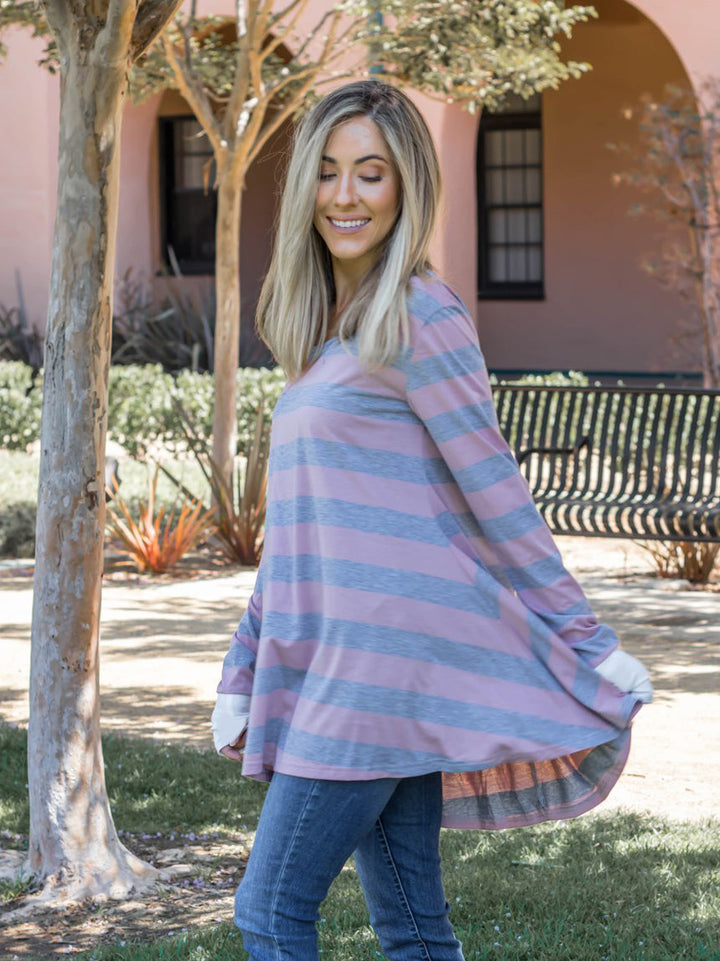 Thick Stripe Flowy Aspen Tunic
